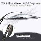 Grand patio 12FT Cantilever Round Umbrella - Image 5
