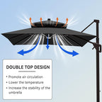 10' X 13' Cantilever Patio Outdoor Umbrella - Image 6