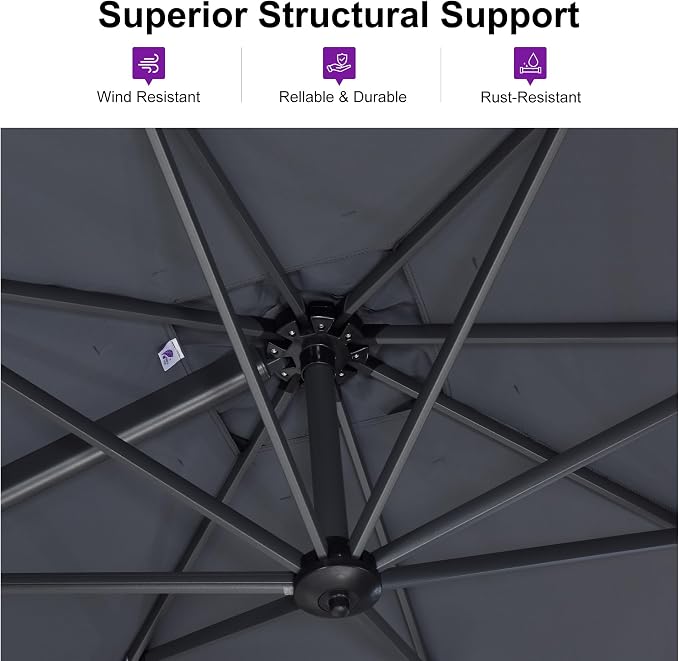 PURPLE LEAF Outdoor Umbrella - Image 3