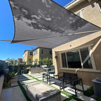 14' x 14' x 14' Triangle Shade Sail, Dark Grey UV Block Canopy | Outdoor sun by SUNLAX