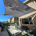 Sun Shade Sail 8' x 16' x 17.9' Dark Grey Rectangle Canopy Sail Shade Cover UV by SUNLAX