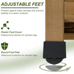 Ketive Small Outdoor Storage Cabinet Wood & Metal, Small Garden Tool Storage - Image 7
