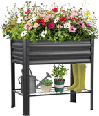 Raised Garden Bed with Legs and Shelf, Standing Raised Beds - Image 4