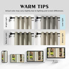 Set of 2 Outdoor Curtains for Patio Waterproof, Breathable Grommet Panels for - Image 5