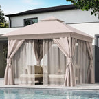 10'x10' Outdoor Gazebo, Heavy Duty Metal Frame Patio Canopy - Image 3
