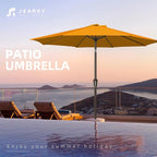 JEAREY 9FT Outdoor Patio Umbrella, Market Umbrella, Sun Orange | Outdoor Table - Image 7