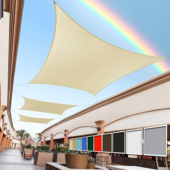 Royal Shade 14' x 20' Beige Rectangle Sun Shade Sail Canopy Outdoor Patio by RoyalShade