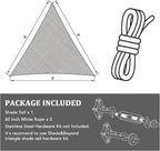 Shade&Beyond Custom Sun Shade Sail 14'x16'x21.3' Triangle Sun Sail Shades Patio - Image 7
