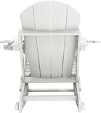 Adirondack Rocking Chair with Ottoman and Cup Holders | HDPE Porch Rocker - Image 9