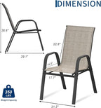 Garvee Patio Chairs Set of 4, Stackable Chairs - Image 3