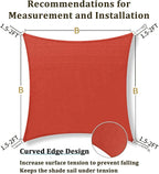 Shade&Beyond 15'x15' Sun Shade Sail Canopy Square, UV Block Breathable Curved - Image 5