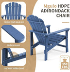 Oversized Stackable Adirondack Chair, HDPE All-Weather Fire Pit Chair | - Image 7