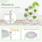 iDavosic.ly Plant Stand Indoor Outdoor, 8 Tier Metal Corner Shelf, Folding - Image 4