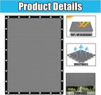 Amagenix 90% Shade Fabric 9'X 20' Gray Sun Shade Cloth - Image 3