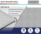 Windscreen4less 23' x 23' x 23' Sun Shade Sail Triangle Outdoor Canopy Cover UV - Image 3