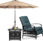 SUNCROWN Outdoor Recliner Chairs Patio Adjustable Relaxing Chair Outdoor Metal by HOME