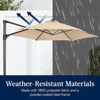 Best Choice Products 10ft Solar LED Offset Cantilever Hanging Market Patio - Image 6