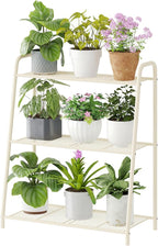3-Tier Corner Plant Stand, Metal Black Flower Pot Rack, Indoor Outdoor Heavy by Wieghda