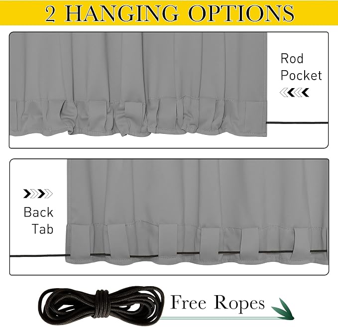 NICETOWN Windproof Outdoor Curtains - Image 4