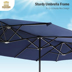 13 ft Large Double-Sided Patio Umbrella, Outdoor Umbrella, Market Umbrella - Image 3