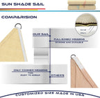 WINDSCREEN4LESS 22' x 22' x 22' Sun Shade Sail UV Block Fabric Canopy in Sand - Image 8