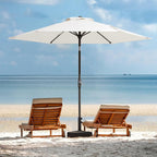 JEAREY 7.5 ft Outdoor Patio Umbrella, Table Umbrella, Cream White | 6 Sturdy - Image 9