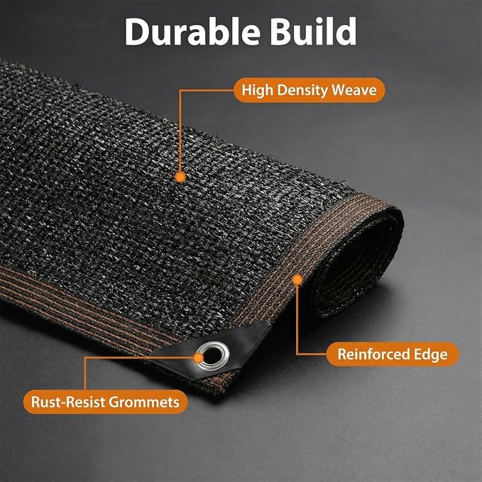 90% Shade Cloth, Dog Kennel Shade Cover, 12 x 16 FT Sturdy Durable Sunblock - Image 3