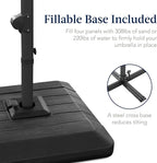 Best Choice Products 12x12ft LED Cantilever Patio Umbrella w/Base Included & - Image 3