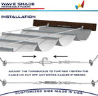 Windscreen4less 3' x 25' Retractable Sun Shade Canopy Cover Sliding Wave Shade - Image 6