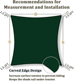 Shade&Beyond 6'x6' Sun Shade Sail Canopy Square, UV Block Breathable Curved - Image 5