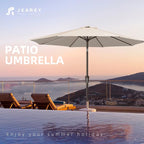 JEAREY 9FT Outdoor Patio Umbrella, Market Umbrella, Tilt & Crank UV Protection - Image 7