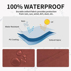 Easy-Going 100% Waterproof Outdoor Curtains 54x96 inch, Terra Red | Windproof - Image 2