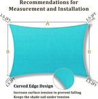 Shade&Beyond 9'x10' Sun Shade Sail Canopy Rectangle, UV Block Breathable Curved - Image 5