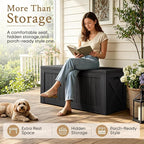 Devoko 120 Gallon Deck Box Resin Outdoor Storage Box Waterproof | Large Outdoor - Image 3