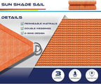 Windscreen4less 27' x 27' x 27' Sun Shade Sail Triangle Outdoor Canopy Cover UV - Image 3