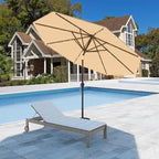 9FT Patio Umbrella with Solar Lights, Outdoor Market Umbrella with Tilt and - Image 7
