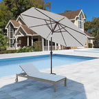 9FT Patio Umbrella with Solar Lights, Outdoor Market Umbrella with Tilt and - Image 7