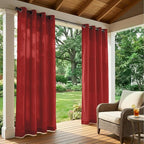 Set of 2 Outdoor Curtains for Patio Waterproof, Breathable Grommet Panels for - Image 2