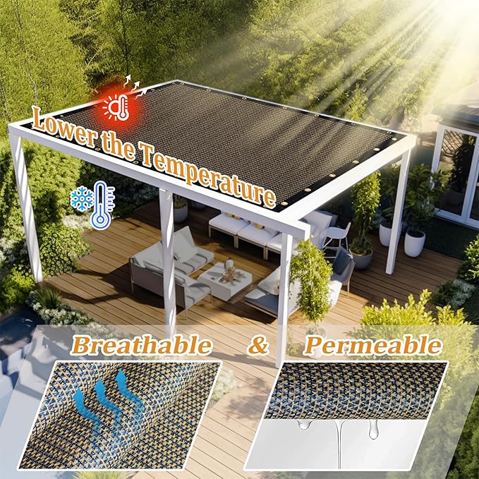 Shade&Beyond Customized Size 17' X 22' Shade Cloth - Image 2