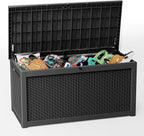 310 Gallon Lockable Outdoor Storage Box – Waterproof Resin Deck Box by ASKPASS