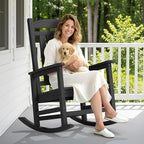 SERWALL Outdoor Rocking Chair Set of 6, Patio Rocking Chair, Porch Rocker - Image 8
