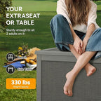 320 Gallon Outdoor Storage Box, Resin Deck Boxes Indoor and outdoor, Waterproof - Image 6