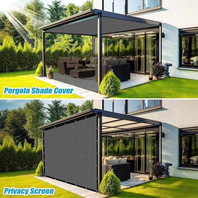 Amagenix 90% Shade Fabric 4'X 16' Gray Sun Shade Cloth - Image 5
