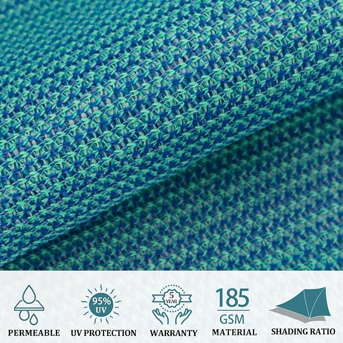 Shade&Beyond 7'x7' Sun Shade Sail Canopy Square, UV Block Breathable Curved - Image 3