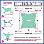 10' x 10' Sand Sun Shade Sail UPF50 Square Canopy Fabric Cloth Screen smTAPR0816 - Image 6