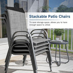 Amopatio Patio Chairs Set of 4, Breathable Garden Outdoor Furniture - Image 5