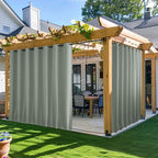 NICETOWN Patio Curtains Outdoor Waterproof W100 x L95 in Sage Green | Windproof by NICETOWN
