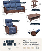 Resort-Grade Recliners Patio Furniture, 6.2" Ultra Thick Cushions | Heavy Duty - Image 2