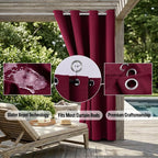 Outdoor Indoor Curtains W52 x L108 - Image 5