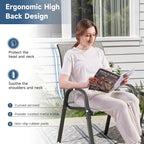 Amopatio Patio Chairs Set of 6, Outdoor Stackable Dining Chairs - Image 5